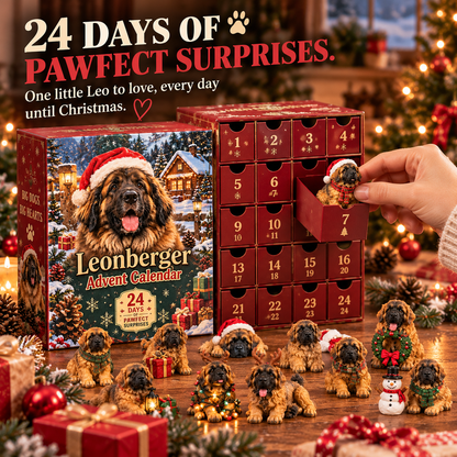 🐾 Leonberger Christmas Collection 🎄 – 24 Little Leos, Endless Love