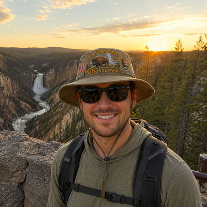 🇺🇸 Last Day Promo: 49% OFF 🦬 - Yellowstone National Park Adventure Boonie Hat