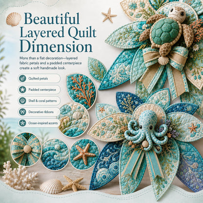 ⏳ Last Day 49% OFF – 🌊 Beginner-Friendly Oversized Ocean Animal Quilted Bow Sewing Kit | Complete Kit with All Tools & Step-by-Step Guide Included 💕
