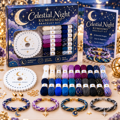 🔥50% Off Last Day - BUY 3 GET 1 FREE🌸Cottage Garden Kumihimo Bracelet Making Kit – DIY Braided Friendship Bracelets & Creative Gift Set