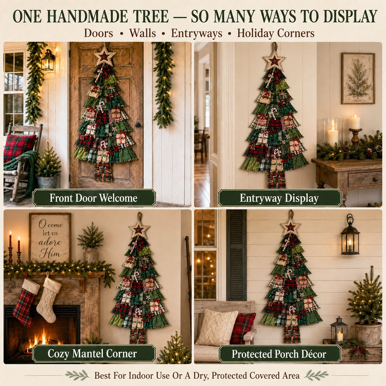 ⏳ Last Day 49% OFF – 🎄Beginner-Friendly DIY Oversized Patchwork Christmas Tree Door Hanging Kit | Complete Kit with All Tools & Step-by-Step Guide Included 💕