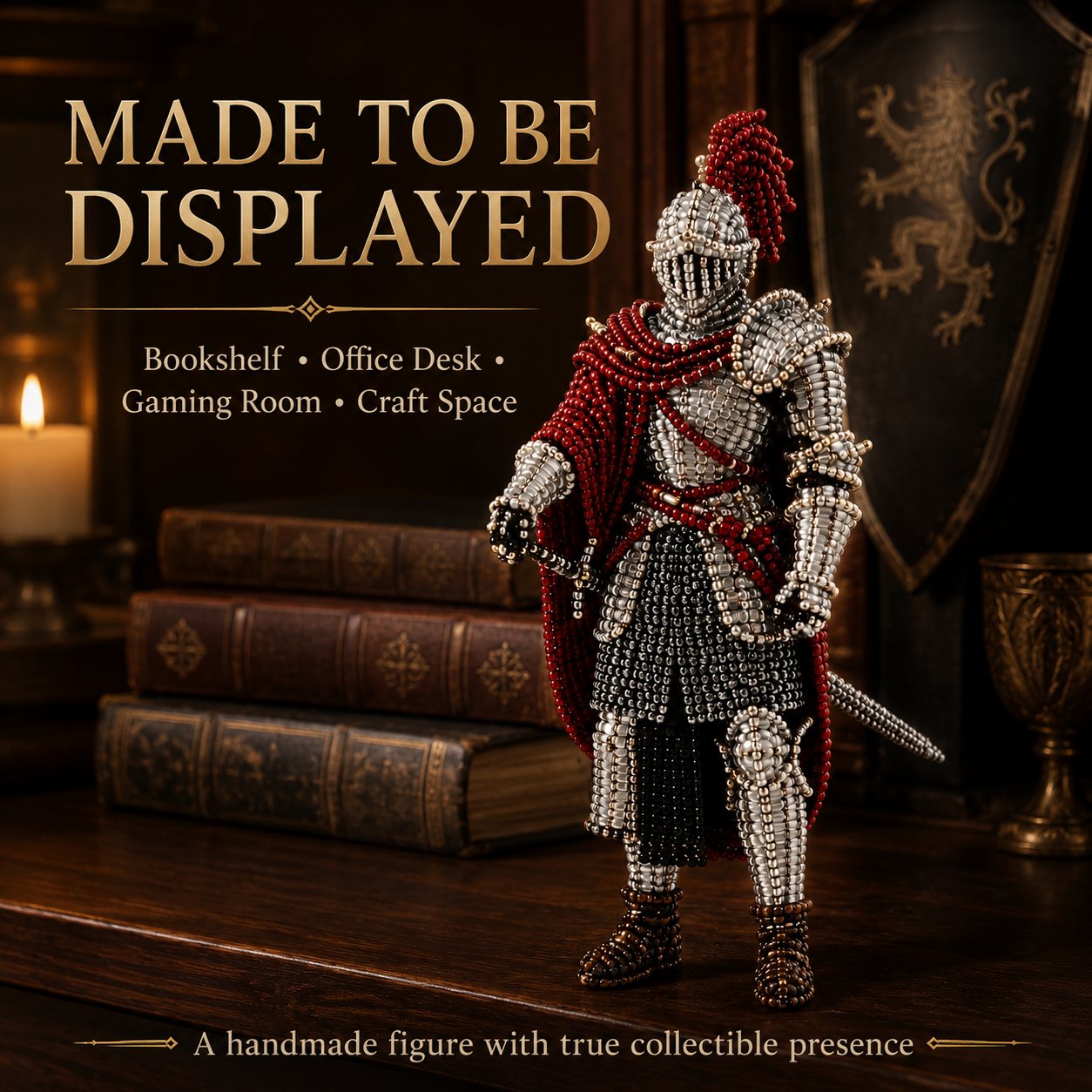 ⏳ Last Day 49% OFF – ⚔️ Beginner-Friendly DIY Legendary Medieval Knight 3D Beaded Figure Kit | Complete Kit with All Tools & Step-by-Step Guide Included 💕