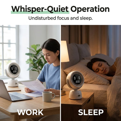 AI Face-Tracking Desktop Fan – Energy-Efficient Cooling