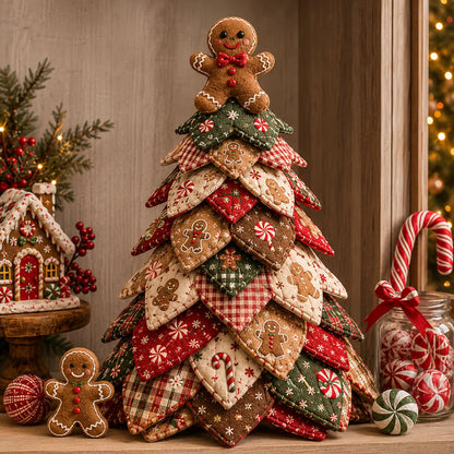 🎄 DIY Quilted Christmas Tree Kit | Layered 3D Tabletop Craft with Pre-Cut Festive Fabrics, Foam Base & Easy Instructions 🧵✨