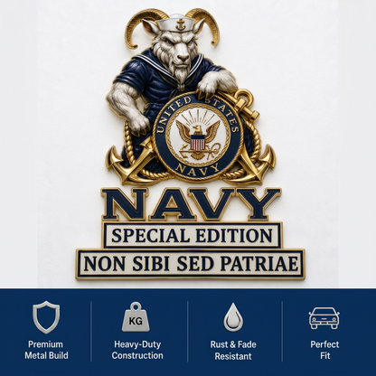 🇺🇸 Last Day Promo: 49% OFF ⚓-US Navy Bill the Goat Non Sibi Sed Patriae Car Emblem Metal Badge - ✈️Buy 2 Free Shipping Today!