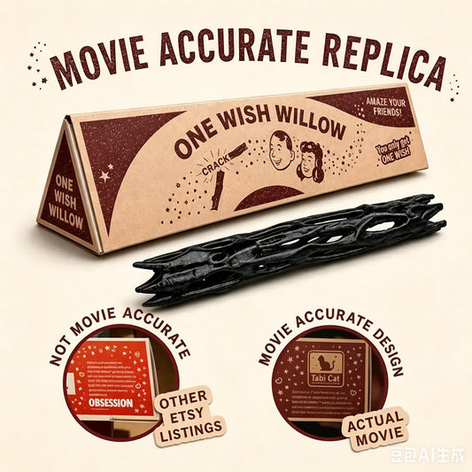 🎁🙏One Wish Willow - Halloween Magic Wish Stick Novelty Gag Gift Party Prop🧙