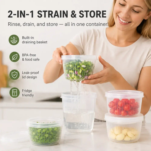 4Pcs Kitchen Storage Containers