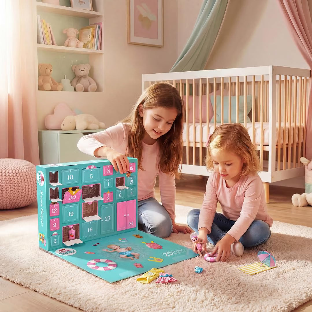 🎄 24-Day Mini Baby Surprise Advent Calendar – Mini Dolls & 20+ Accessories Christmas Countdown Gift