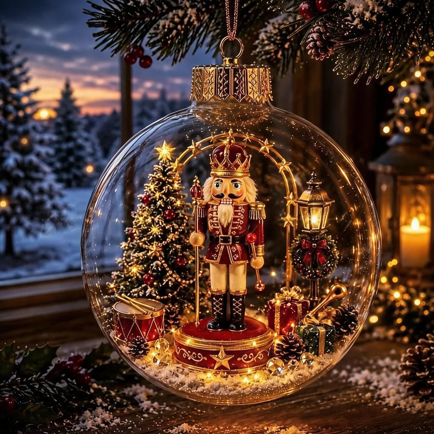 🎄Glowing Christmas Diorama Ornament | Mini Light-Up Holiday Scenes with Cozy Warm Glow & Ready-to-Hang Design ✨