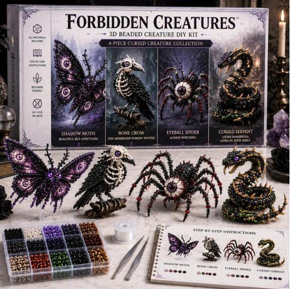Enchanted 3D Beaded Animal DIY Family Craft Kit
