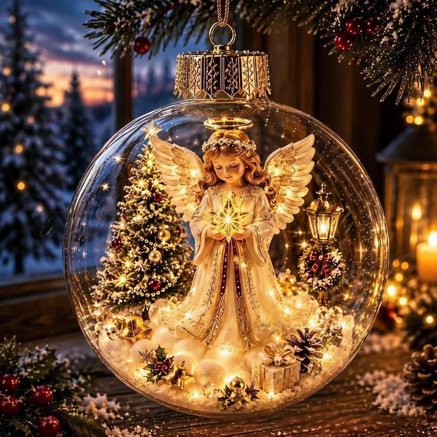 🎄Glowing Christmas Diorama Ornament | Mini Light-Up Holiday Scenes with Cozy Warm Glow & Ready-to-Hang Design ✨