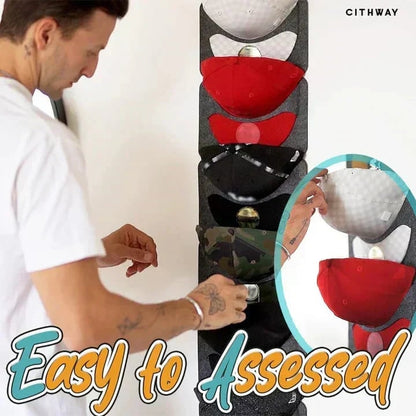 Hanging Hat Rack with 14 Pockets – Keeps hats in shape, no creases. Space‑saving, easy to hang. Perfect for caps & sun hats!