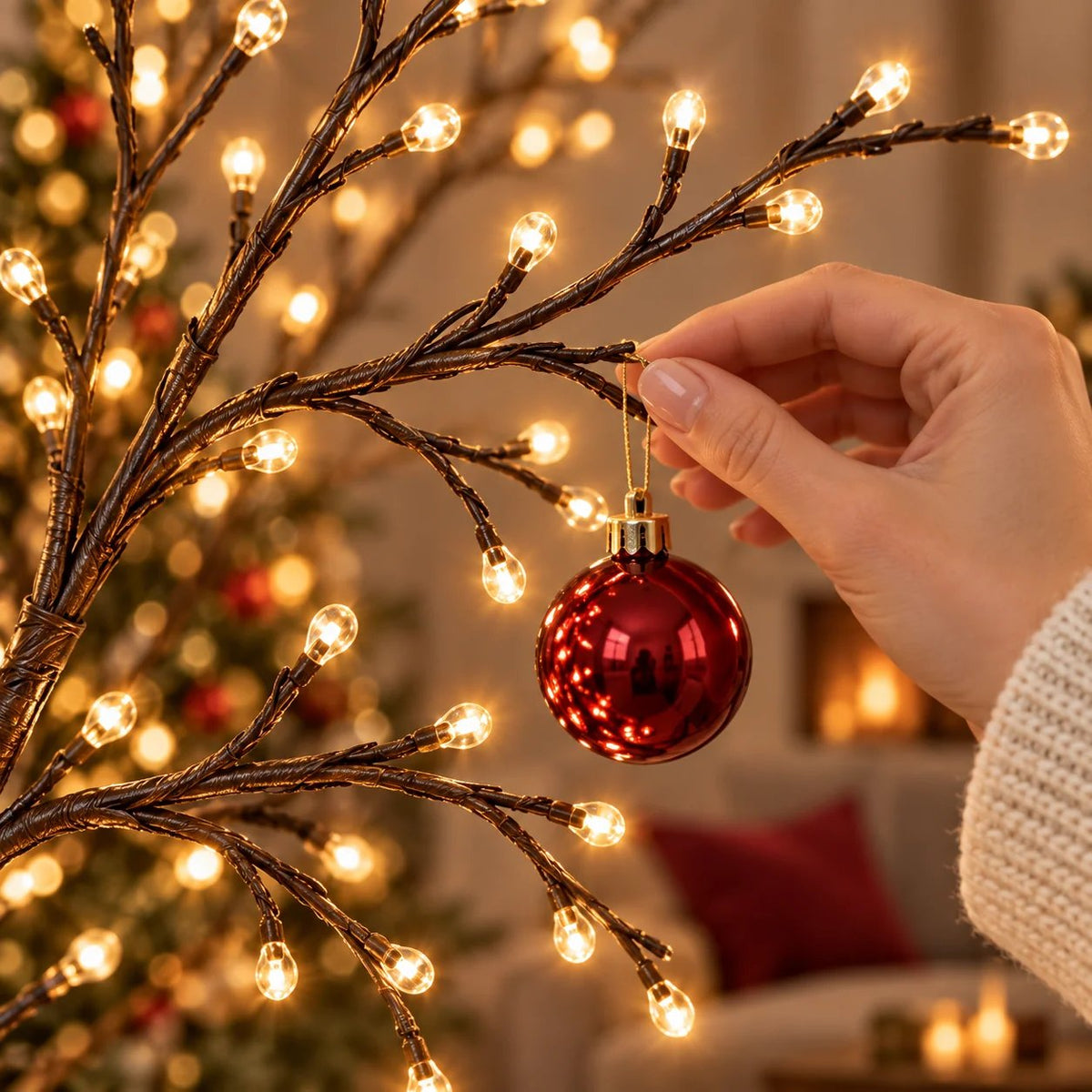 ✨ Flexible LED Branch Lights | Remote-Controlled Holiday Wall Decor(📦Buy 2 Free Shipping)