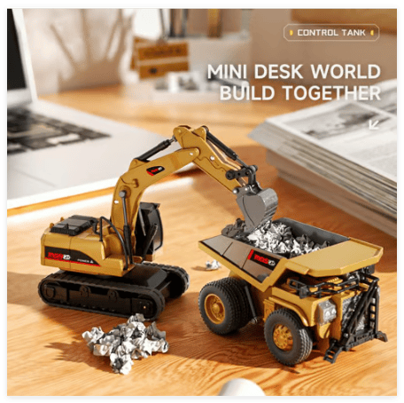 🚜 1:64 Premium Alloy Mini RC Construction Set