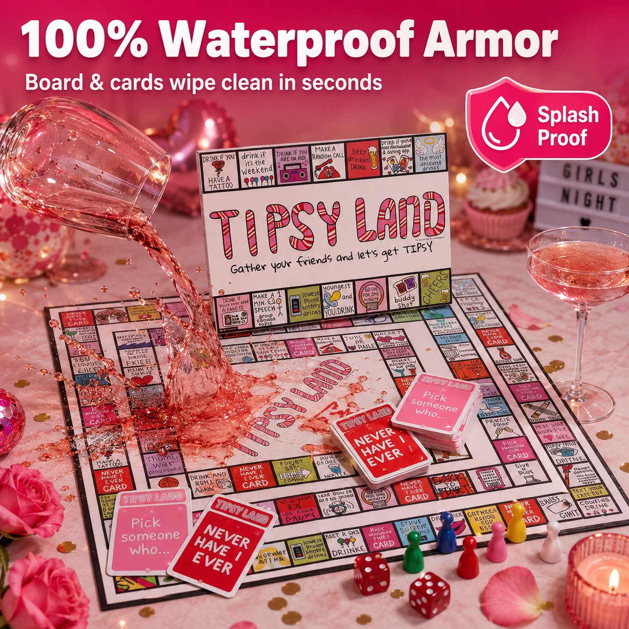 🎉🔥Tipsy Land Adult Drinking Board Game