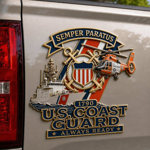 ⚓ America 250th Celebration Sale: 50% OFF! 🚁U.S. Coast Guard Career Commemorative Metal Car Emblem