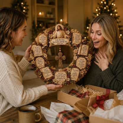 Christian Scripture Wreath Collection – Wood Faith-Inspired Décor