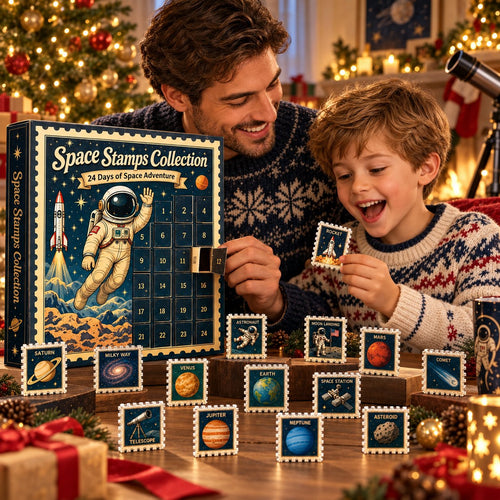 Cosmic Galaxy Advent Calendar – 24 Acrylic Space Stamp Ornaments