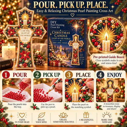 ✝️ Christmas Scripture Pearl Painting Cross DIY Kit Collection