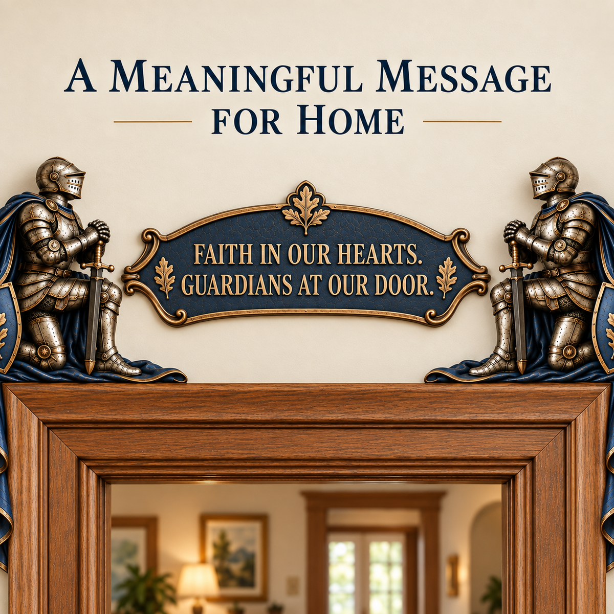 'Guardians at Our Door' – Epic Medieval Knight Door Frame Decor Set 🛡️🏰