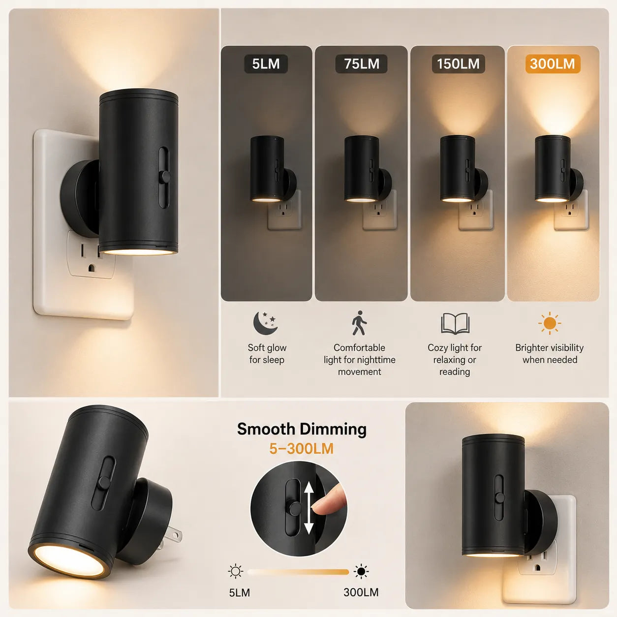 💡 Wireless Cylinder Wall Light — Cozy Glow Anywhere, No Wiring Needed! ✨🏠