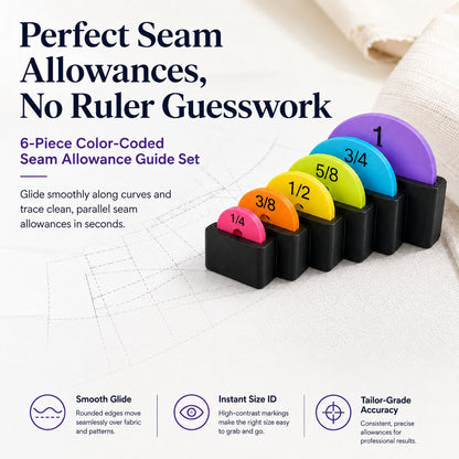 🔥Last Day 50% OFF - 🪡✂️Effortless Seam Allowance Guide Wheel Set