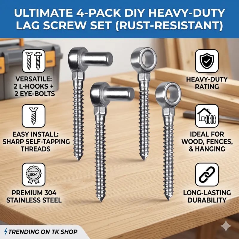🔥Heavy-Duty M12 Fence Gate Hinge & Bolt Set (2-Pack)