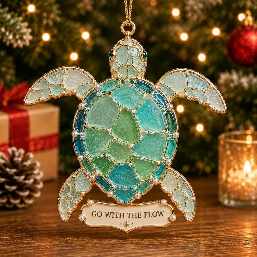⏳ Last Day 49% OFF – 🌊 Sea Glass Coastal Christmas Ornament Collection | 8 Ocean-Inspired Designs With Lighthouse, Turtle, Sailboat & More For Beach Lovers, Coastal Homes & Holiday Decor 🎄