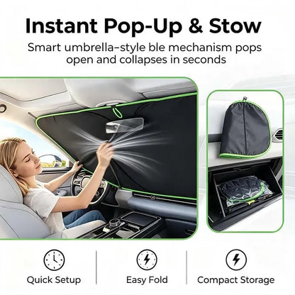 🎉2026 New Portable Heat-Insulating Vehicle Sunshade, Upgraded Thickened Front Window Sun Shade☀️🚗