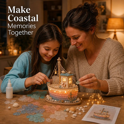 ⏳ Last Day 49% OFF – 🌅 Beginner-Friendly DIY Sunset Coast Sea Glass-Style Light Kit Collection | Complete Kit with Sea Glass-Style Pieces, LED Lights & Step-by-Step Guide Included 💕
