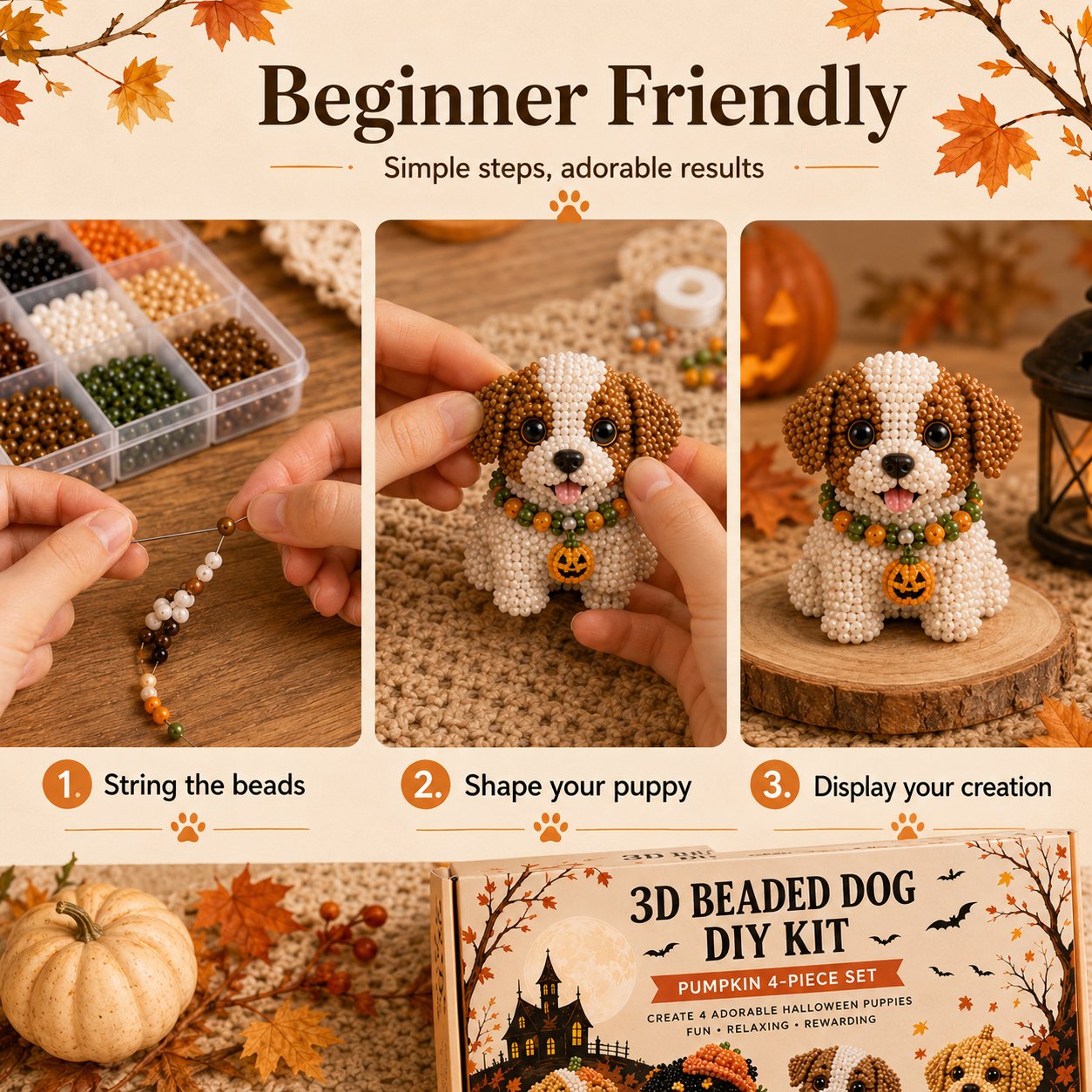 🎁🐶🎃🐶3D Halloween Dog DIY Art Set