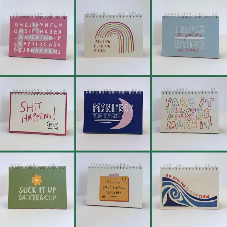 Sweary Affirmation Desk Flip Chart – 52 Weeks of Positive F*cking Vibes
