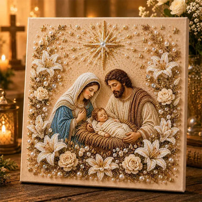 ✝️DIY Jesus Pearl Art Kit | 3D Pearl-Style Christian Artwork for Prayer Corners & Faith Gifts