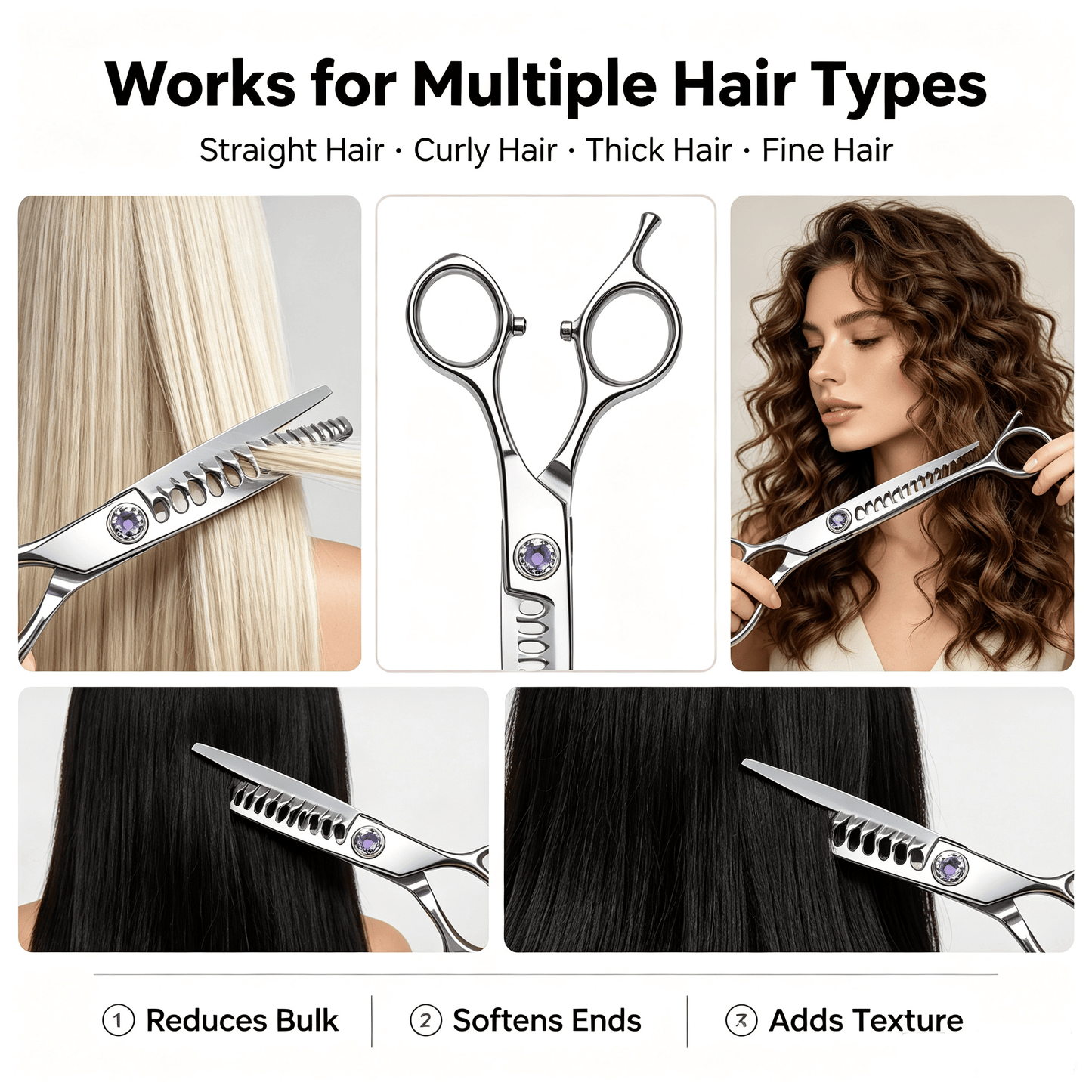Professional Hair Texturizing Thinning Scissors--Stainless Steel Hair Shears