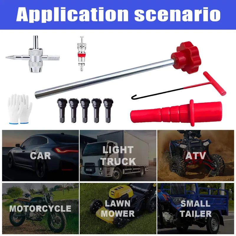 🚗 Quick Change Tire Valve Tool Kit