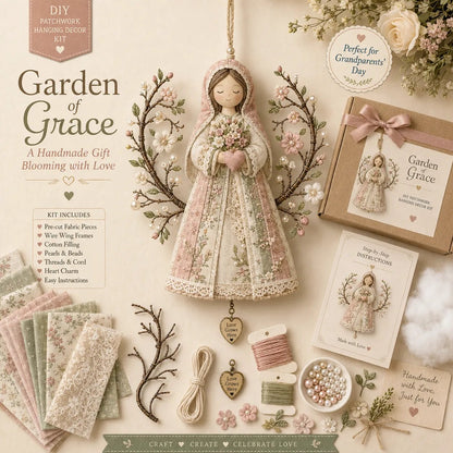 🐦 Beginner-Friendly DIY Hummingbird Blessing Wings Patchwork Hanging Kit | Complete Kit with Pre-Cut Fabrics, Decorative Accents & Step-by-Step Guide Included 💕
