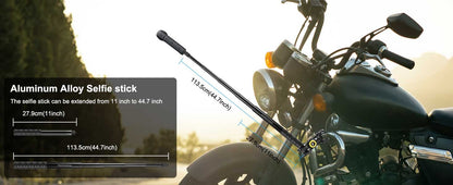 🏍📷 Motorcycle Handlebar Extendable Selfie Stick for Action Cameras