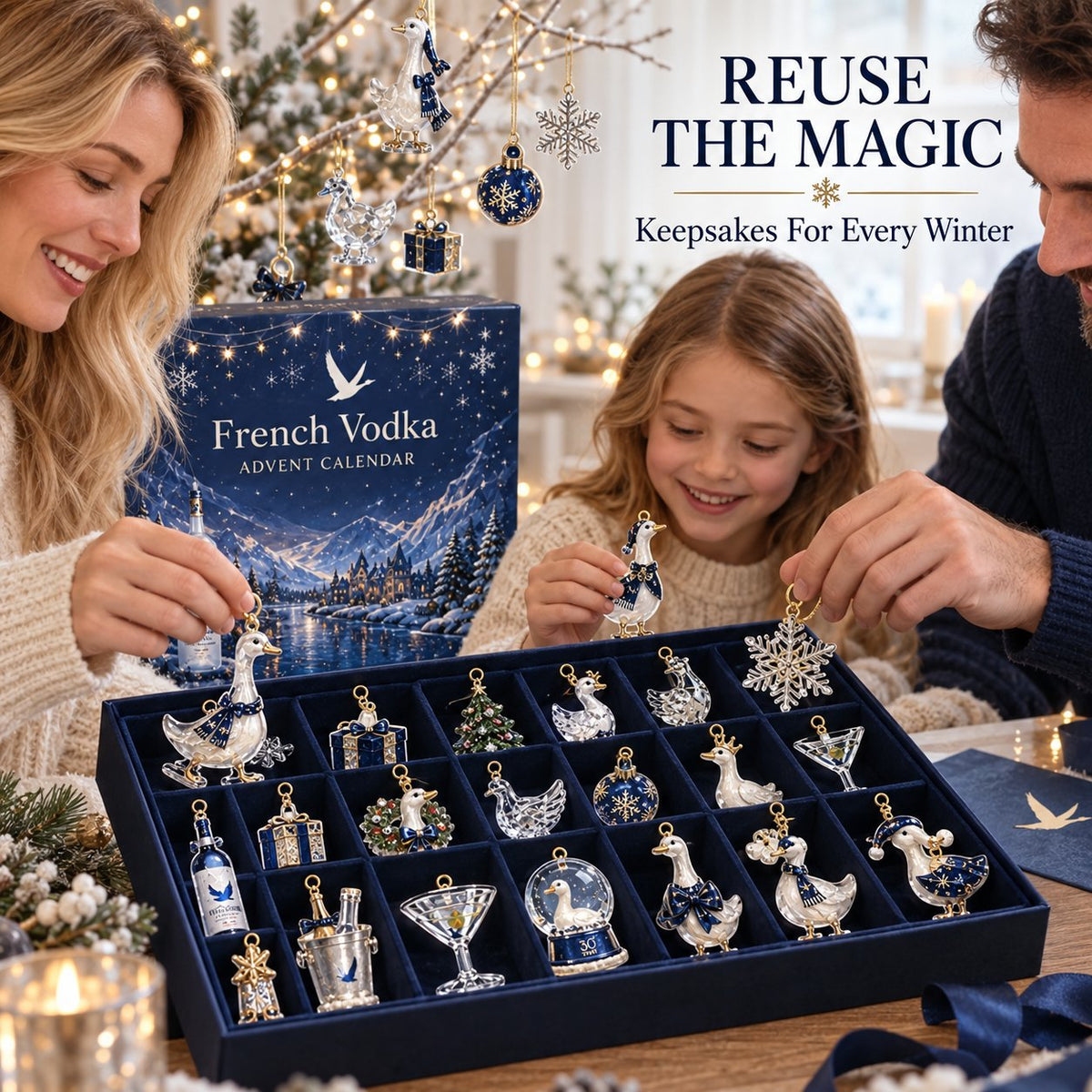 Winter Blue Swan Advent Calendar | 24-Day Luxury Countdown Set 🦢✨