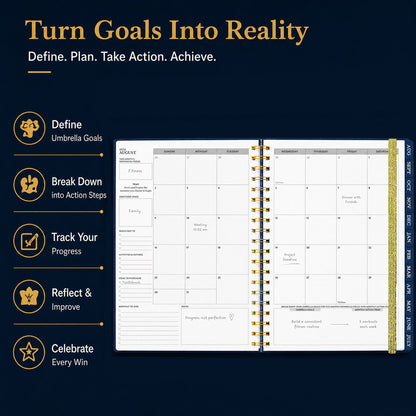 🔥 LAST DAY 49% OFF – 🌌 2026-2027 Midnight Galaxy Mid-Year Planner | 120gsm Bleedproof Paper, Goal Trackers, Reflection Pages, Monthly Tabs, Stickers & Back Pocket ✨