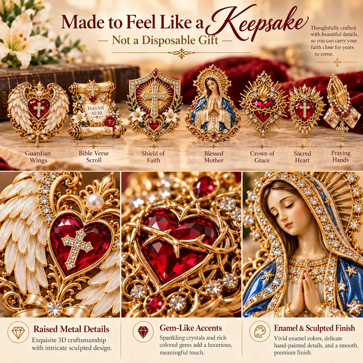 ✝️ Carry the Faith™ 3D Pocket Hug – A Little Reminder of Love (7 Designs)