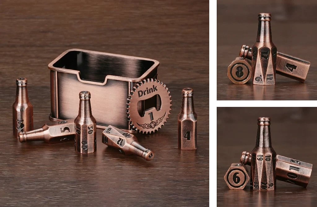 Beer Bottle Dice Set