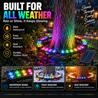🏳️‍🌈 One Tree. Endless Colors. – Solar RGB Landscape Ring Light