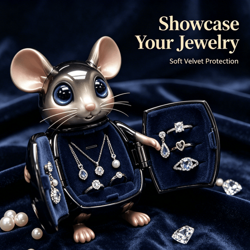 🎁Adorable Mouse Jewelry Organizer Box  Perfect Gift for Her