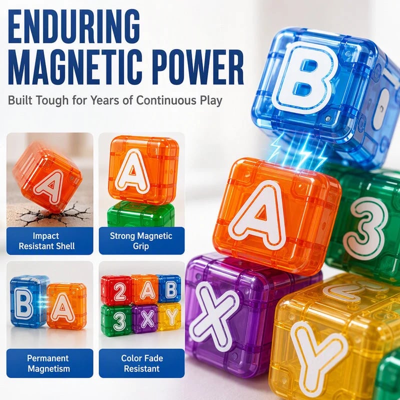 🔥Last Day 49% OFF !! ⏰Magnetic Alphabet Number Cubes for Children