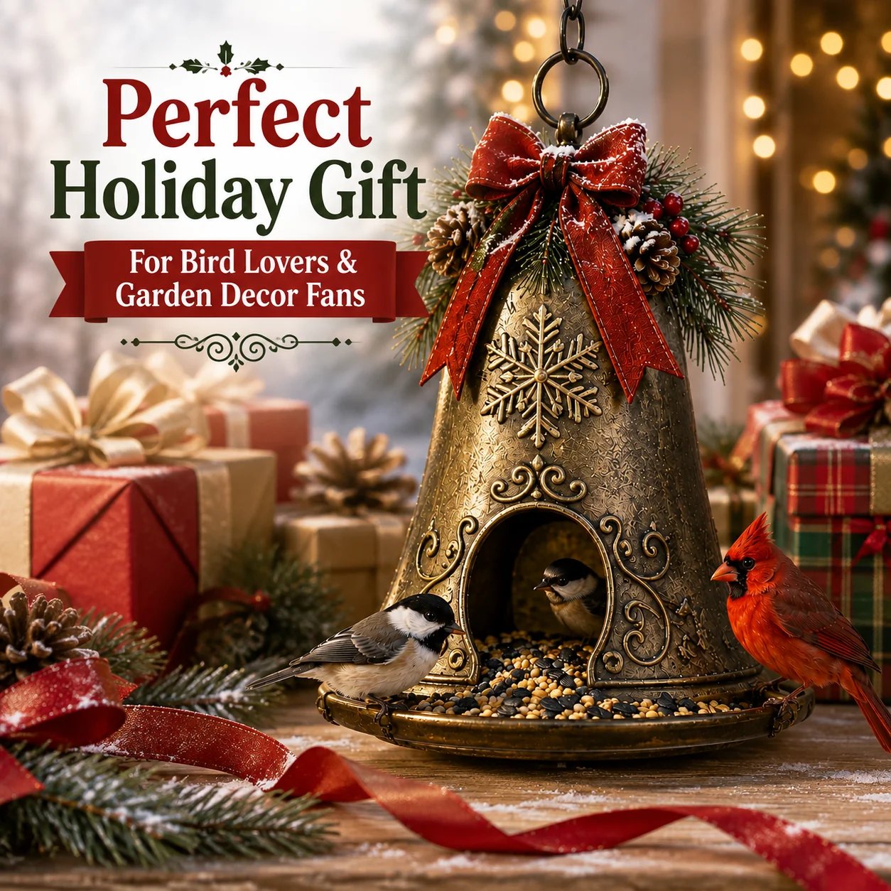 🎄 Christmas Bird Feeder Collectio – Festive Hanging Garden Feeders for Wild Birds