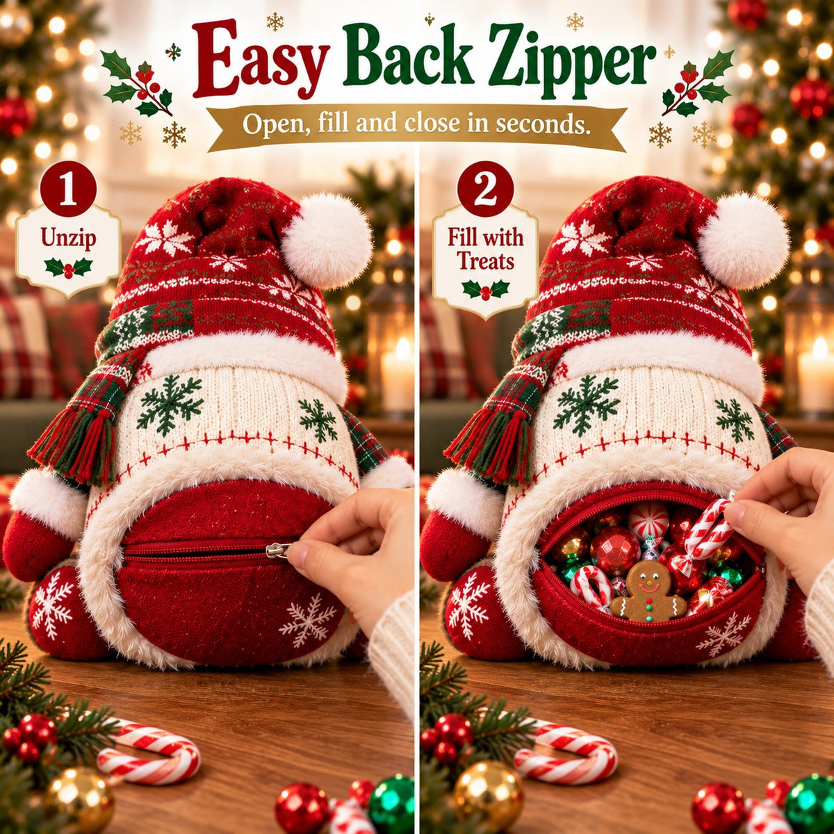 Christmas Character Refillable Treat Holder