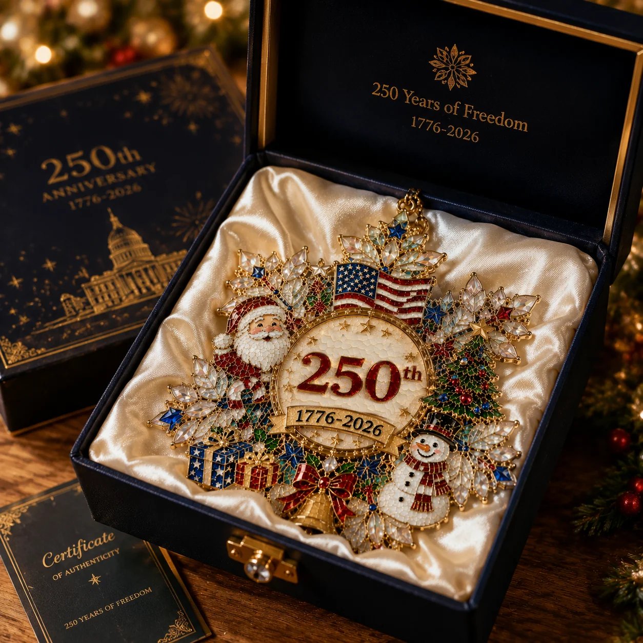 🔥🎁USA 250th Anniversary Christmas Ornament — Limited Edition Holiday Keepsake