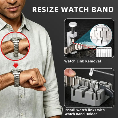 151-in-1 Complete Watch Repair Kit – Battery Replacement, Link Removal & Band Adjustment Tools