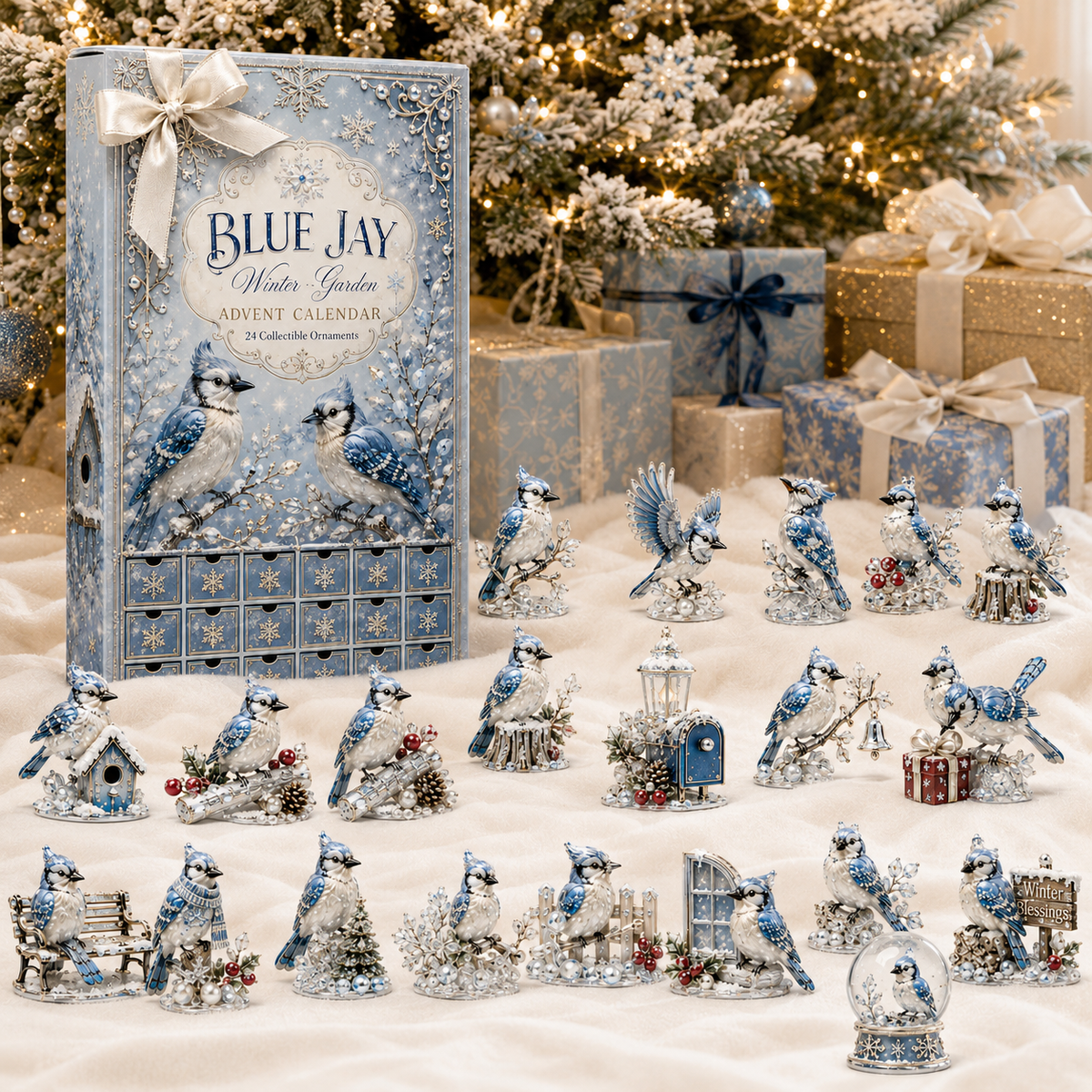 Blue Jay 24-Day Advent Calendar – Christmas Countdown Collectible Figurines