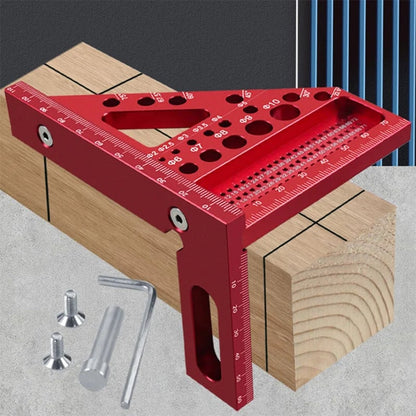 📐 Aluminum Triangle Square for Woodworking | Red & Blue